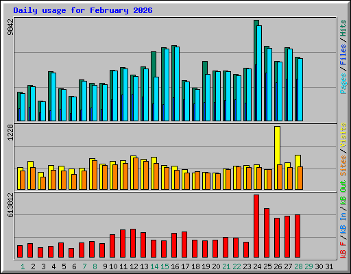 Daily usage for February 2026