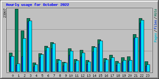 Hourly usage for October 2022