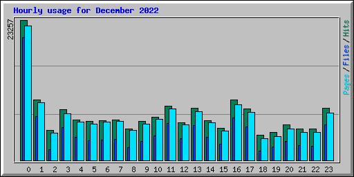 Hourly usage for December 2022