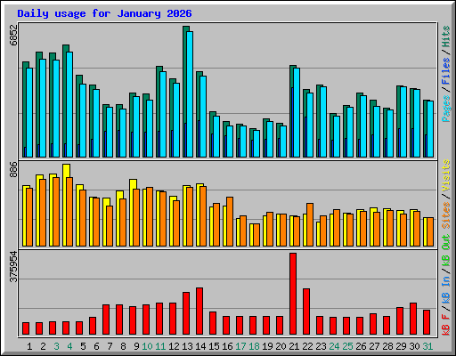 Daily usage for January 2026