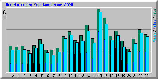 Hourly usage for September 2026